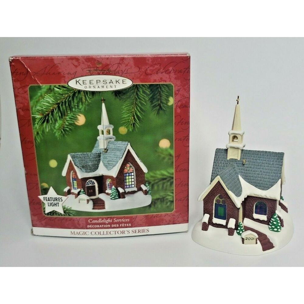 2001 Hallmark Candlelight Services Magic Light Ornament U31